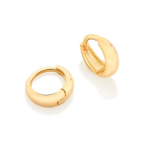 GOLD THICK HUGGIE EARRINGS