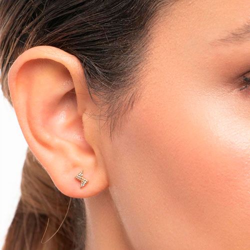 GOLD LIGHTNING EARRING