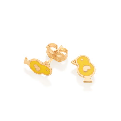 GOLD KID'S BABY CHICK EARRINGS