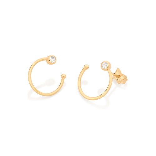 GOLD EARRING WITH ZIRCONIA