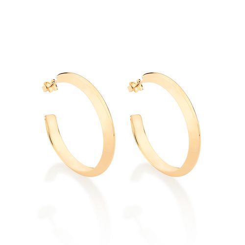 GOLD THICK HOOP EARRINGS