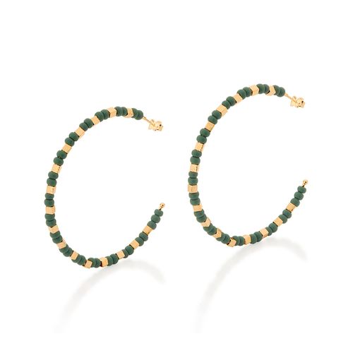 GOLD LUCK HOOP EARRINGS