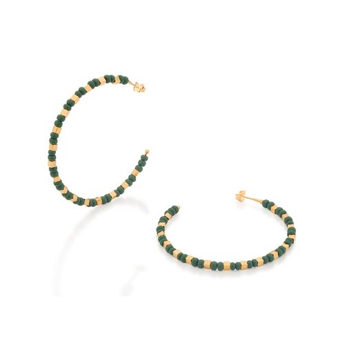 GOLD LUCK HOOP EARRINGS