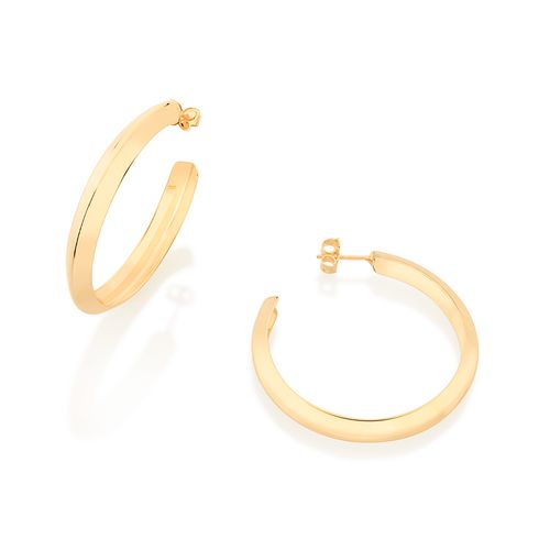 GOLD THICK HOOP EARRINGS