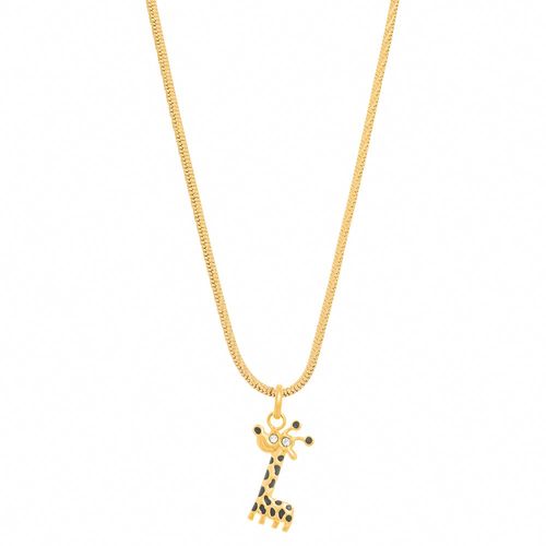 GOLD KID'S PENDANT WITH CRYSTAL