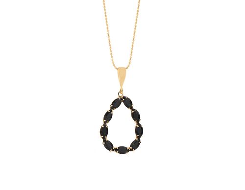 GOLD PENDANT WITH CRYSTAL