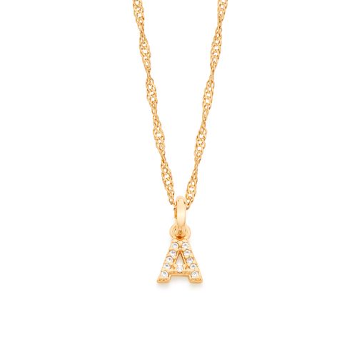 GOLD KID'S LETTER PENDANT -LETTER G