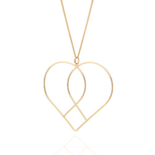 GOLD BROKEN HEART MAXI PENDANT