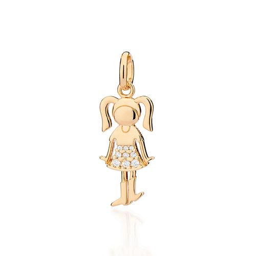 GOLD STANDING GIRL PENDANT