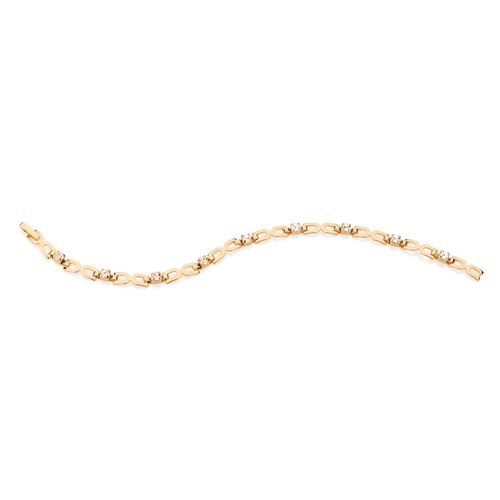GOLD BRACELET WITH CRYSTAL