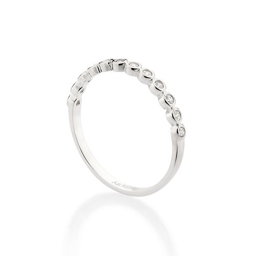 SILVER 925 STUDDED SKINNY RING
