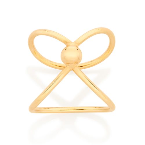 GOLD SPHERE KNOT RING