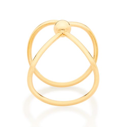 GOLD SPHERE KNOT RING