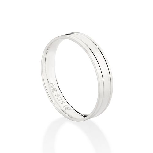 SILVER 925 DOUBLE SHINE WEDDING BAND