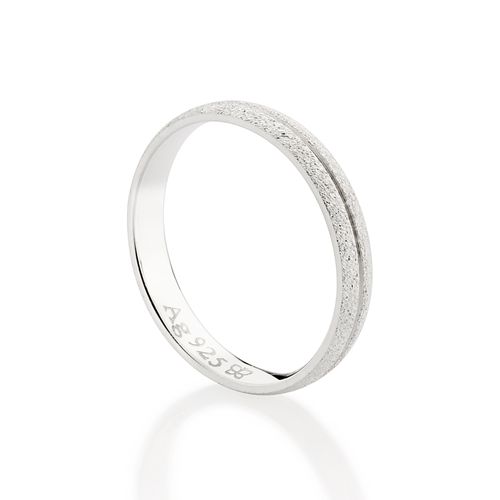 SILVER 925 ROUGH THIN WEDDING BAND