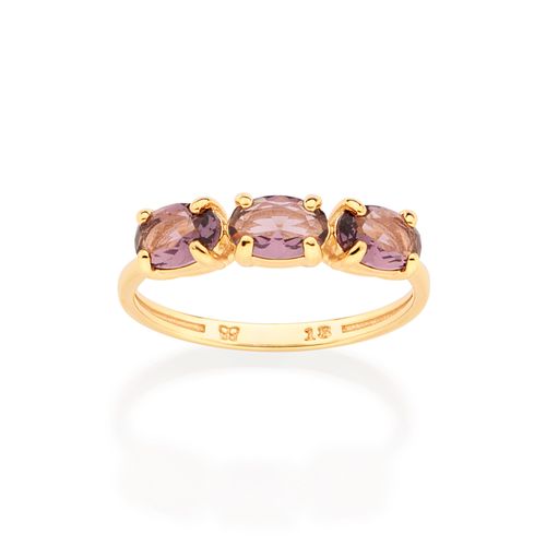 GOLD GARDEN PARTY RING IN PURPLE