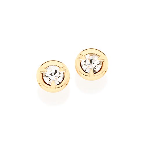 GOLD EARRING WITH CRYSTAL