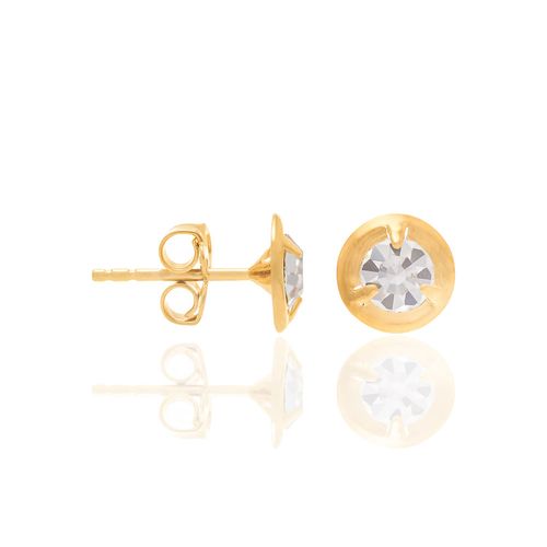 GOLD EARRING WITH CRYSTAL