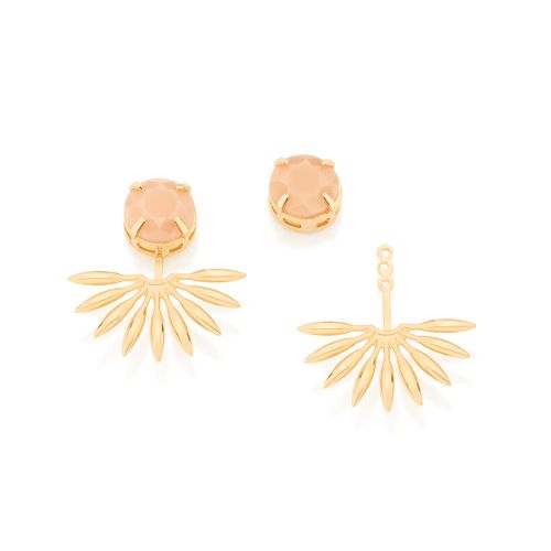 GOLD EARRING WITH CRYSTAL