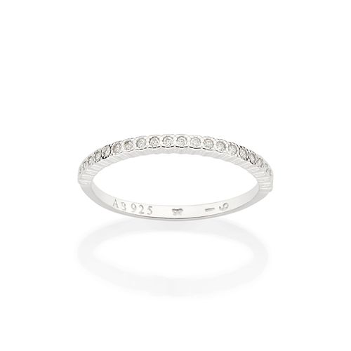 SILVER STUDDED CHAIN RING