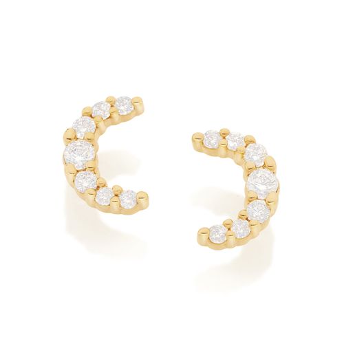 GOLD CRESCENT MOON EARRING
