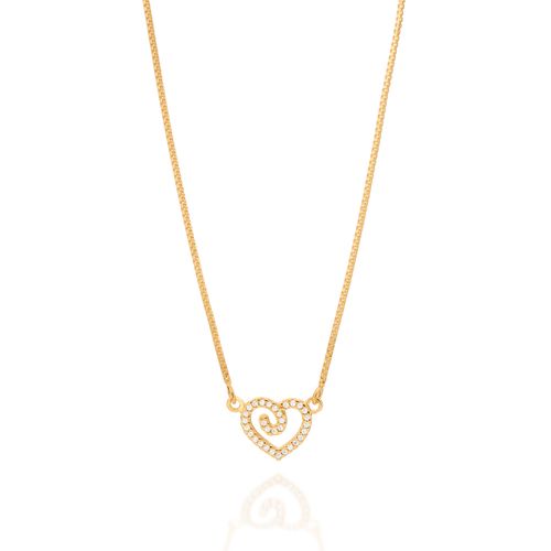 GOLD SWIRL HEART NECKLACE