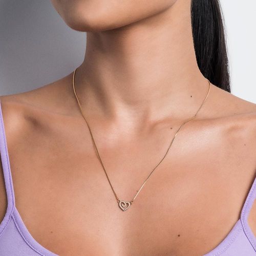 GOLD SWIRL HEART NECKLACE