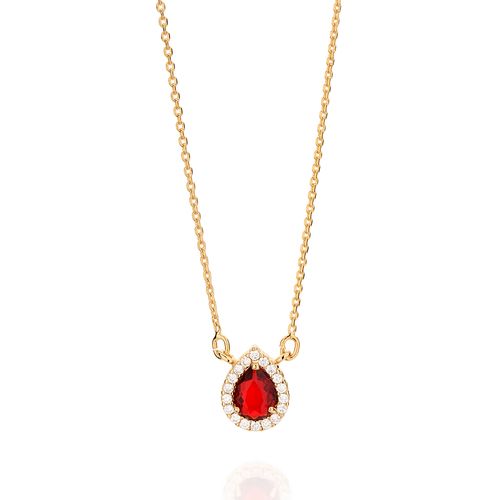 GOLD CHAIN WITH CRYSTAL AND ZIRCONIA