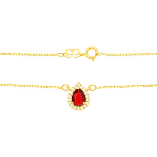 GOLD CHAIN WITH CRYSTAL AND ZIRCONIA