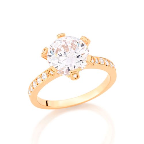 GOLD RING WITH ZIRCONIA