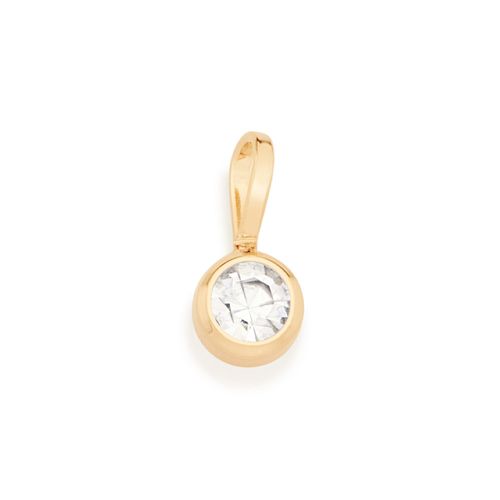GOLD SOLITARY PENDANT WITH CRYSTAL