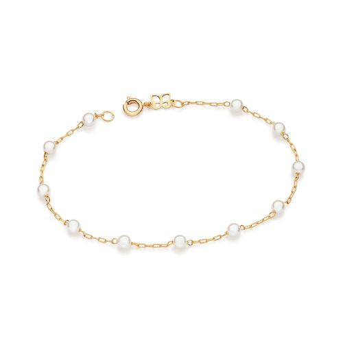 GOLD BRACELET WITH PEARLS