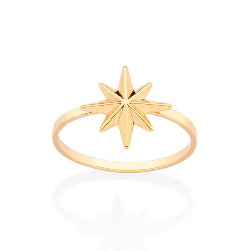 GOLD COMPASS SKINNY RING