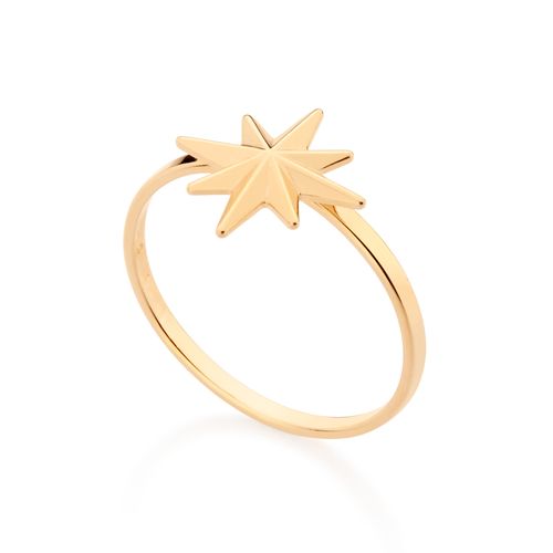 GOLD COMPASS SKINNY RING