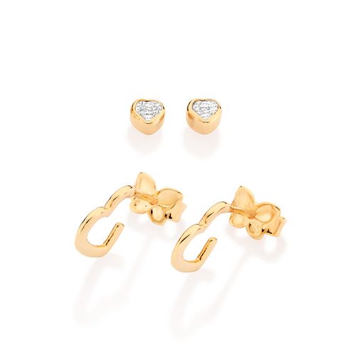GOLD HEART EARRINGS KIT