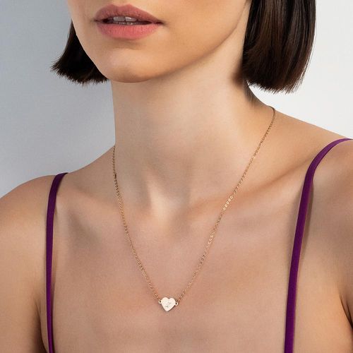 GOLD INITIAL HEART NECKLACE-LETTER Z