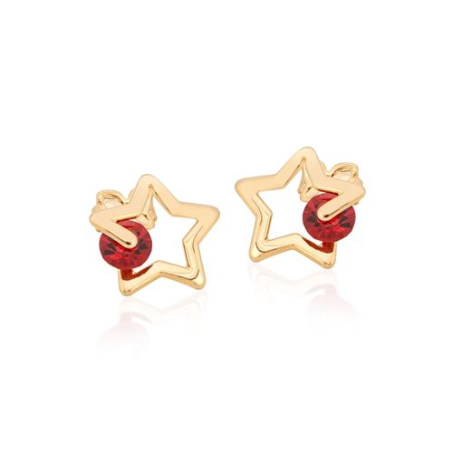 GOLD EARRING WITH CRYSTAL