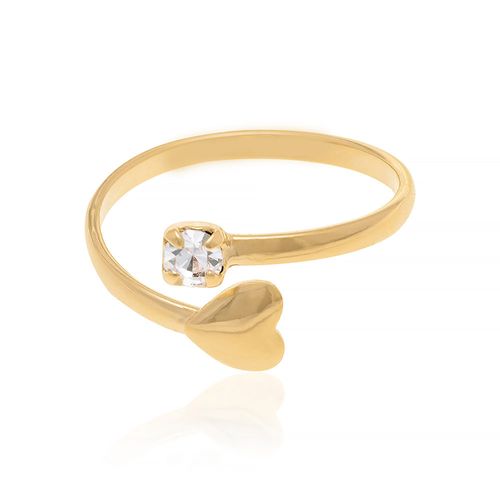 GOLD RING WITH CRYSTAL