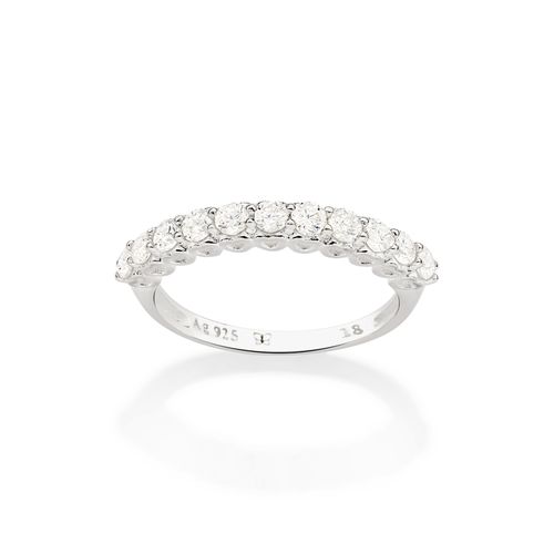 SILVER STUDDED WEDDING BAND
