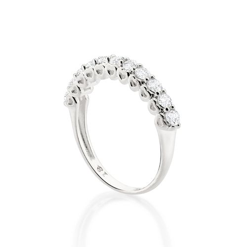 SILVER STUDDED WEDDING BAND