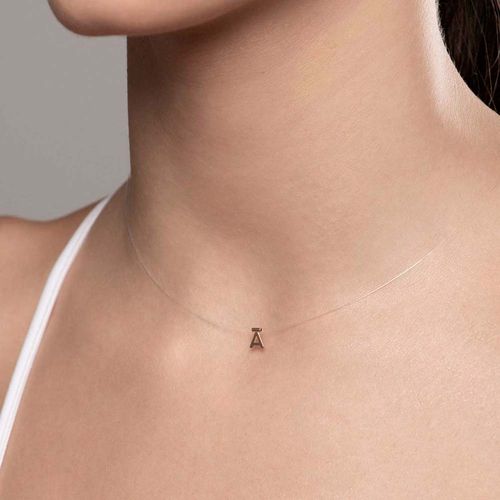 GOLD LETTER CHOKER -LETTER A