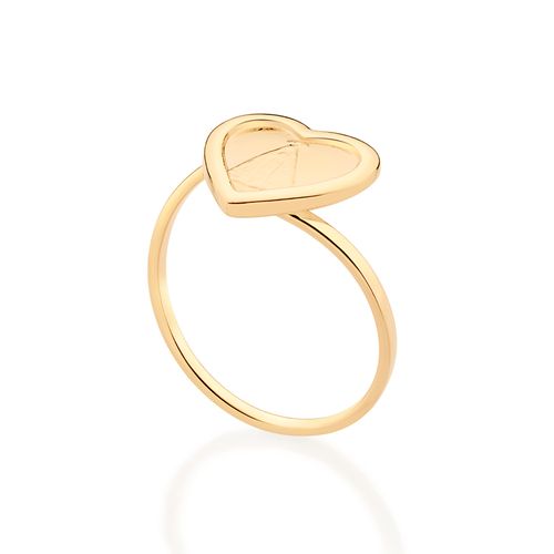 GOLD OUR LADY REVEALED HEART RING