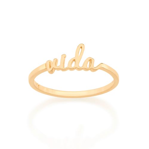 GOLD VIDA (LIFE) SKINNY RING
