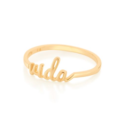 GOLD VIDA (LIFE) SKINNY RING