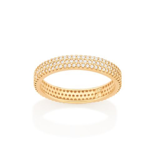 GOLD STUDDED WEDDING BAND
