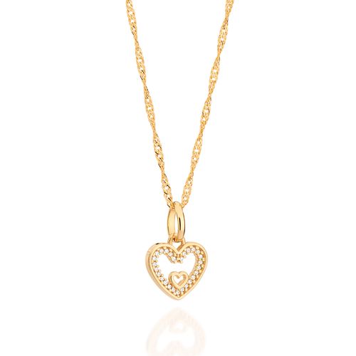 GOLD BEATING HEART PENDANT