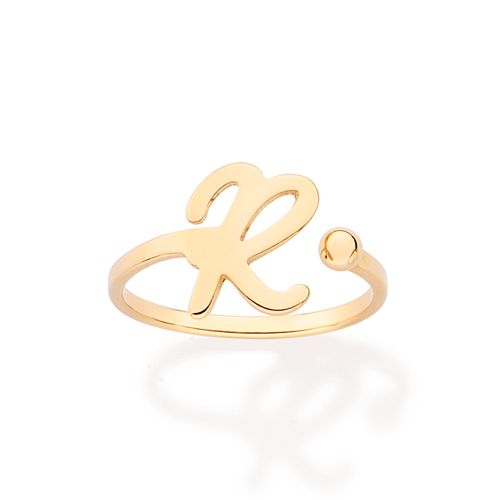 GOLD CURSIVE INITIAL RING-LETTER R
