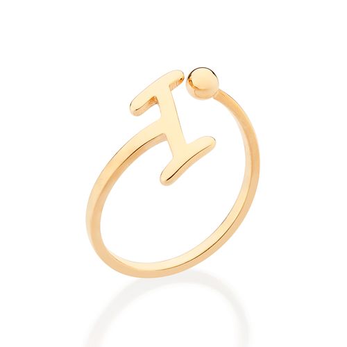 GOLD CURSIVE INITIAL RING-LETTER I