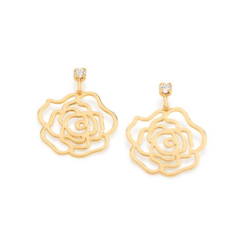 GOLD EARRING WITH CRYSTAL