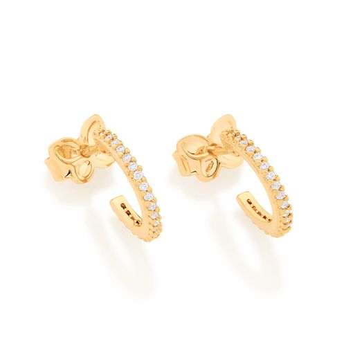GOLD EARRING WITH ZIRCONIA